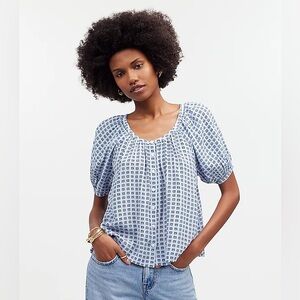 Madewell Puff-Sleeve A-Line Top